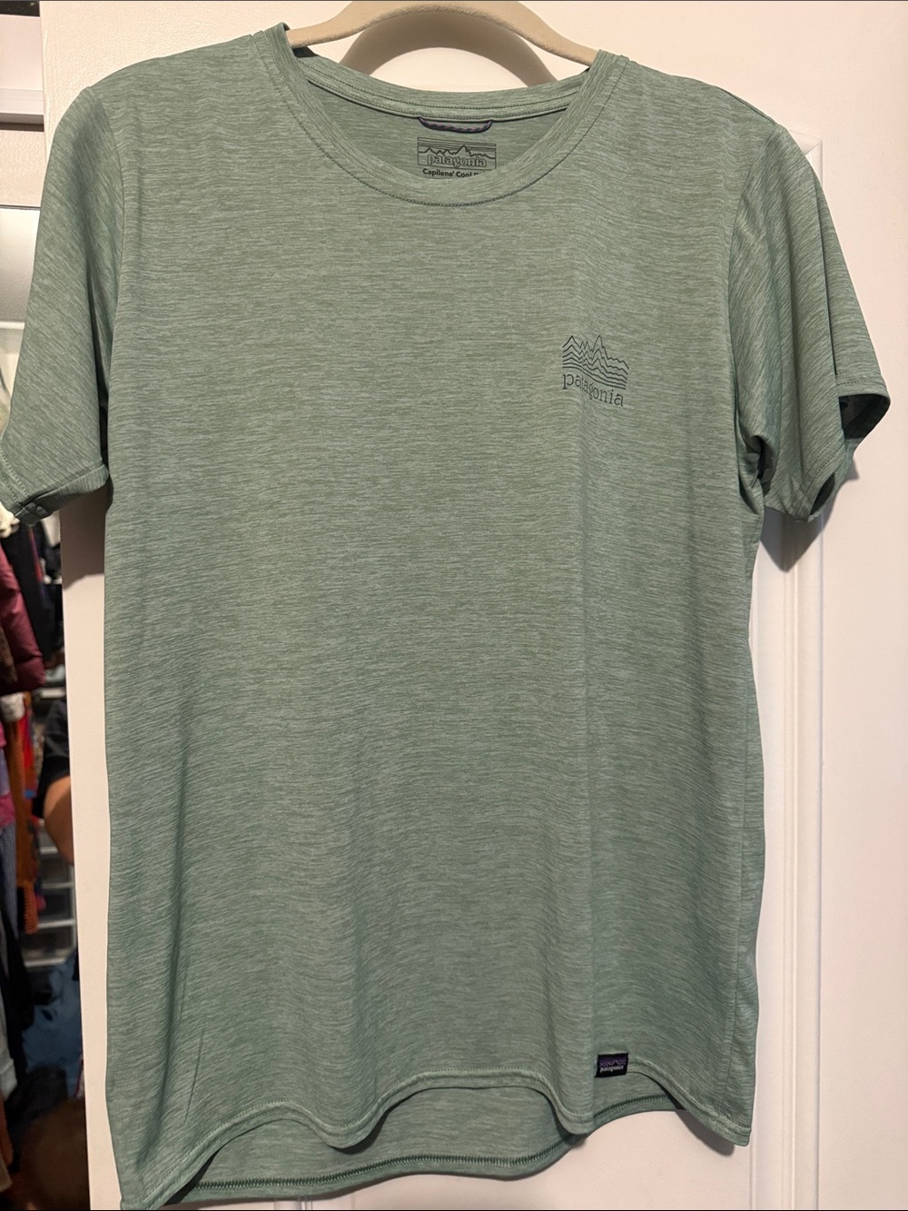 Patagonia Women’s Heather Green Short-Sleeve Crew Tee